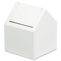 HOSPECO Double Entry, Swing Top Floor Receptacle, Metal, White (HOS2201) View Product Image