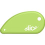 slice Safety Cutters, Fixed, Non Replaceable Micro Safety Blade, 0.1" Ceramic Blade, 2.4" Plastic Handle, Green
