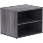 Lorell Relevance Series Storage Cabinet Credenza w/No Doors - 23.1" Height x 29.5" Width x 22" Depth - 2 Shelve(s) - Finish: Weathered Charcoal, Laminate