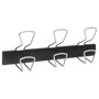 Alba Wall-Mount Coat Hooks, 18.11 x 2.95 x 6.45, Metal, Silver, 22 lb Capacity