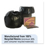 AbilityOne 8105013862290, SKILCRAFT Recycled Content Trash Can Liners, 30 gal, 1.3 mil, 30" x 39", Black/Brown, 100/Carton