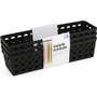 Officemate Recycled Supply Basket, Plastic, 10.13 x 3.06 x 2.38, Black, 3/Pack (OIC26200) View Product Image