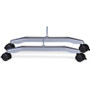 Lorell Mobile T-Foot Set With Casters - 2.40" Width x 1.50" Depth x 17.80" Height - Metal - Silver
