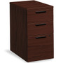 HON 10500 H105102 Pedestal - 28" Height x 15.7" Width x 22.8" Depth - 3 x Box, File Drawer(s) - Flat Edge - Finish: Mahogany