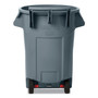 Rubbermaid Commercial Vented Wheeled BRUTE Container, 44 gal, Plastic, Gray