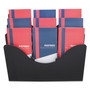 deflecto 3-Tier Document Organizer w/6 Removable Dividers, 13.38w x 3.5d x 11.5h, Black