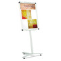 Quartet Improv Lobby Clip-Frame Pedestal Sign, 18 x 24 Frame, 54" High, Aluminum