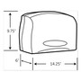 Scott Essential Coreless Jumbo Roll Tissue Dispenser, 14.25 x 6 x 9.75, White