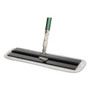 AbilityOne SKILCRAFT 3M Easy Scrub Flat Mop Tool, 16" Wide White Microfiber Head, 54" Green Aluminum Handle (NSN5748715) View Product Image