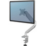 Fellowes Platinum Series Single Monitor Arm, For 27" Monitors, 360 deg Rotation, 45 deg Tilt, 180 deg Pan, Silver, Supports 20 lb