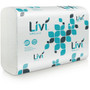 Livi VPG Select Multifold Towel - 1 Ply - Multifold - 9.06" Width x 9.45" Length - Emboss Pattern - White