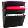 Lorell Wall File Pockets - 14.75" Height x 13.13" Width x 4.25" Depth - Black