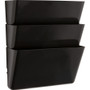 Lorell Wall File Pockets - 14.75" Height x 13.13" Width x 4.25" Depth - Black