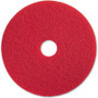 Genuine Joe Red Buffing Floor Pad - 20" Diameter x 1" Thickness - Buffing, Scrubbing, Floor - 175 rpm to 350 rpm Speed Supported - Flexible, Resilient, Rotate, Dirt Remover - Fiber