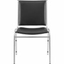 Lorell Stacking Chair Armless Black 4/box - Black Seat Color - Vinyl Seat Material - Vinyl Back Material - Steel Frame Material - Four-legged Base