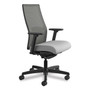 HON Ignition 2.0 4-Way Stretch Mid-Back Mesh Task Chair, Supports 300 lb, 17" to 21" Seat, Frost Seat, Charcoal Back, Black Base View Product Image