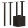 HON Coze Writing Desk Post Legs with U-Storage Compartment, 5.75" x 28", Black, 4 Legs/Set