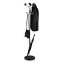 Alba Chromy Coat Stand, 12 Knobs, 16w x 16d x 70.5h, Chrome/Black