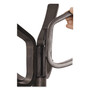 Alba Cafe Wood Coat Stand, Ten Peg/Five Hook, 21.67w x 21.67d x 69.33h, Espresso Brown