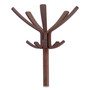 Alba Cafe Wood Coat Stand, Ten Peg/Five Hook, 21.67w x 21.67d x 69.33h, Espresso Brown Product Image 