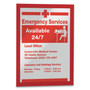 Durable DURAFRAME Sign Holder, 8.5 x 11, Red Frame, 2/Pack