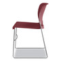 HON Olson Stacker High Density Chair, Supports 300 lb, 17.75" Seat Height, Mulberry Seat, Mulberry Back, Chrome Base, 4/Carton