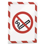 Durable DURAFRAME Security Magnetic Sign Holder, 8.5 x 11, Red/White Frame, 2/Pack (DBL4772132) View Product Image