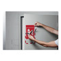 Durable DURAFRAME Security Magnetic Sign Holder, 8.5 x 11, Red/White Frame, 2/Pack