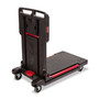 Rubbermaid Commercial Convertible Utility Cart, Plastic, 2 Shelves, 400 lb Capacity, 23.88" x 45.13" x 34.38", Black