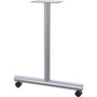 Lorell Tabletop Wheeled T-Leg Base - 27.7" Height, x 2" Diameter Caster - Material: Tubular Steel - LLR60610