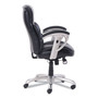 SertaPedic Emerson Task Chair, Supports Up to 300 lb, 18.75" to 21.75" Seat Height, Black Seat/Back, Silver Base (SRJ49711BLK) View Product Image