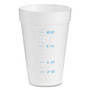 Dart Graduated Foam Medical Cups, 16 oz, White, 25/Pack, 40 Packs/Carton (DCC16J16GRAD) View Product Image