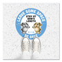 Tabbies BeSafe Messaging Education Floor Signs, Leave Some Space; Stay At Arms Length; Be Safe, 12" dia, White/Blue, 6/Pack