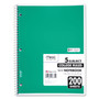 Mead Spiral Notebook, 5-Subject, Medium/College Rule, Randomly Assorted Cover Color, (200) 11 x 8 Sheets