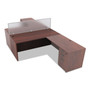 Alera Valencia Series Straight Front Desk Shell, 65" x 29.5" x 29.63", Medium Cherry