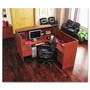 Alera Valencia Series Straight Front Desk Shell, 71" x 35.5" x 29.63", Medium Cherry