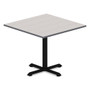 Alera Reversible Laminate Table Top, Square, 35.38w x 35.38d, White/Gray (ALETTSQ36WG) View Product Image