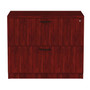 Alera Valencia Series Lateral File, 2 Legal/Letter-Size File Drawers, Mahogany, 34" x 22.75" x 29.5" (ALEVA513622MY) View Product Image