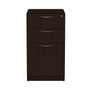 Alera Valencia Series Full Pedestal File, Left/Right, 3-Drawers: Box/Box/File, Legal/Letter, Espresso, 15.63" x 20.5" x 28.5"