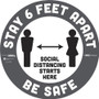 Tabbies BeSafe STAY 6 FEET APART Floor Decals (TAB29201) View Product Image