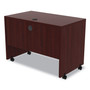 Alera Valencia Series Mobile Workstation Desk, 41.38" x 23.63" x 30", Mahogany (ALEVA204224MY) View Product Image