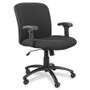 Uber Big/tall Series Mid Back Chair, Fabric, Supports Up To 500 Lb, 18.5" To 22.5" Seat Height, Black (SAF3491BL)