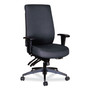 Alera Wrigley Series High Performance High-Back Multifunction Task Chair, Supports 275 lb, 18.7" to 22.24" Seat Height, Black (ALEHPM4101) View Product Image