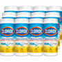 Clorox Disinfecting Cleaning Wipes - Ready-To-Use - Crisp Lemon Scent - 7" Length x 8" Width - Pleasant Scent, Disinfectant, Pre-moistened, Bleach-free - Yellow
