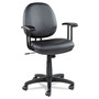 Alera Interval Series Swivel/Tilt Task Chair, Bonded Leather Seat/Back, Up to 275 lb, 18.11" to 23.22" Seat Height, Black