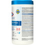 Clorox Healthcare Bleach Germicidal Wipes, 1-Ply, 6 x 5, Unscented, White, 150/Canister