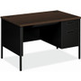 HON Metro Classic HP3251R Pedestal Desk - 29.5" Height x 48" Width x 30" Depth - 5 x Box, File Drawer(s)Right Side - Square Edge - Finish: Black