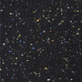 Ghent Aluminum-Frame Recycled Rubber Bulletin Boards, 72.5" x 48.5", Confetti Surface, Satin Aluminum Frame