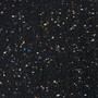 Ghent Aluminum-Frame Recycled Rubber Bulletin Boards, 72.5" x 48.5", Confetti Surface, Satin Aluminum Frame