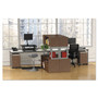 Alera Open Office Desk Series Low File Cabinet Credenza, 2-Drawer: Pencil/File, Legal/Letter, 1 Shelf,Walnut,29.5x19.13x22.88 (ALELS583020WA) View Product Image